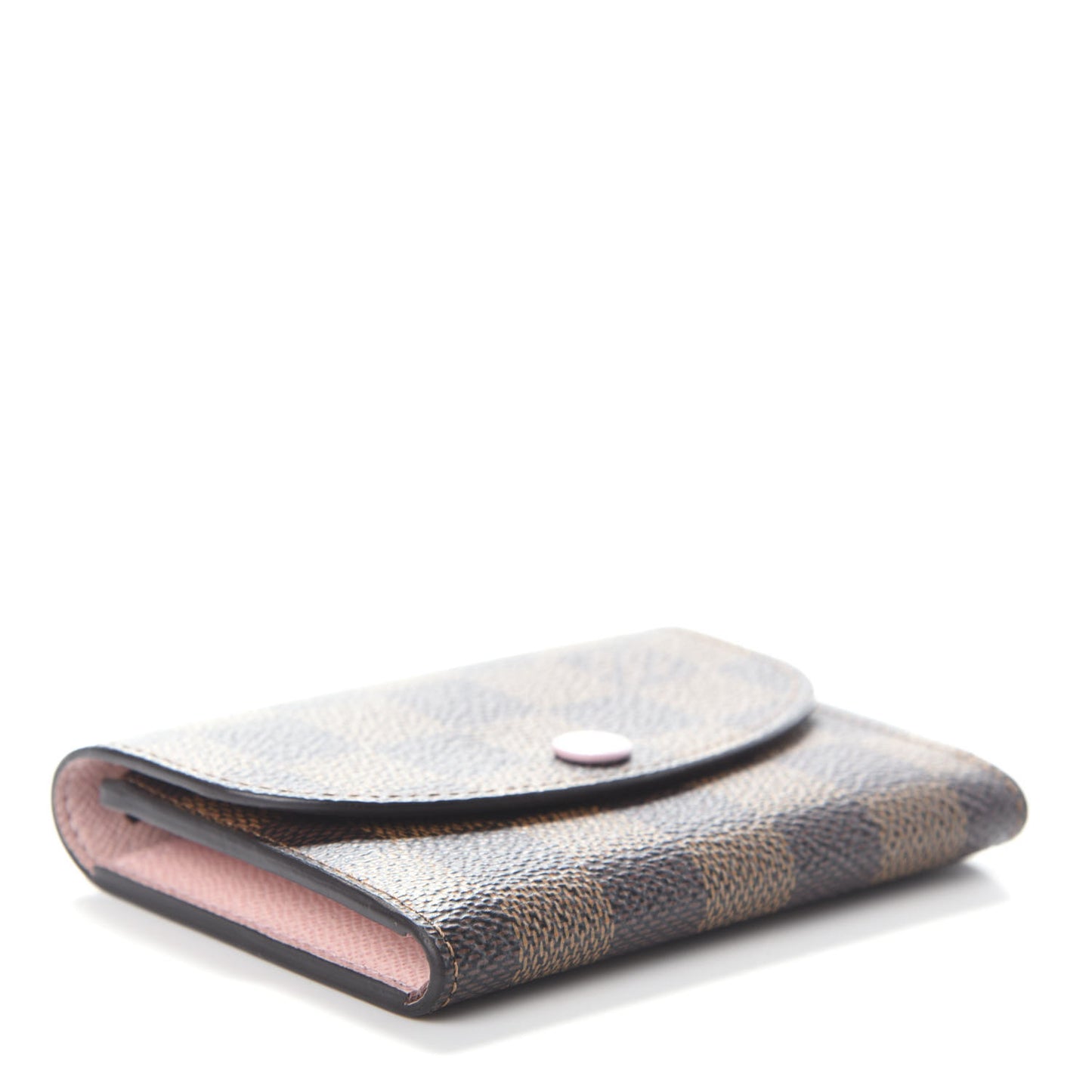 Damier Ebene Rosalie Coin Purse Rose Ballerine