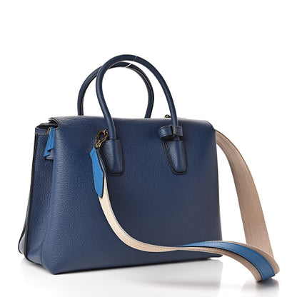 MCM Grained Calfskin Medium Milla Tote Navy 3 of 9