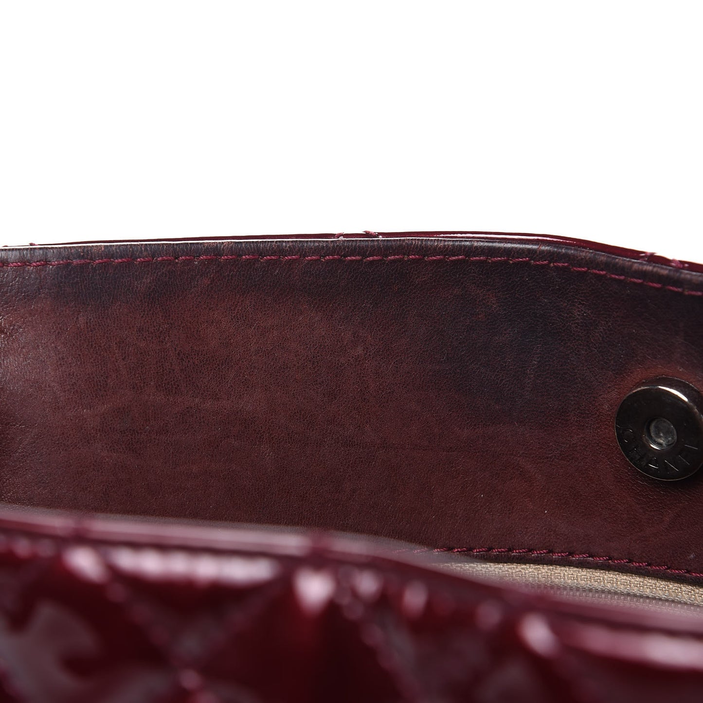Patent Calfskin Quilted Reissue 2.55 Tote Burgundy
