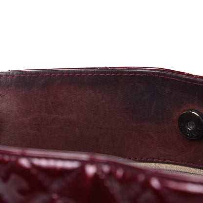 Chanel Patent Calfskin Quilted Reissue 2.55 Tote Burgundy 11 of 15