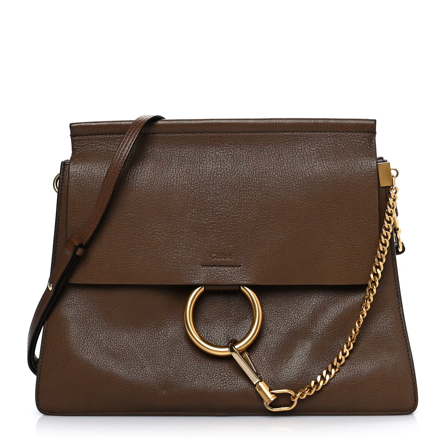 Chloe Goatskin Medium Faye Shoulder Bag Woody Khaki 1 of 13
