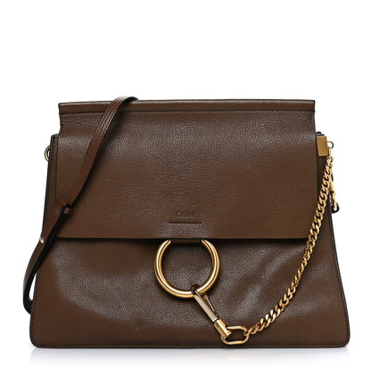 Chloe Goatskin Medium Faye Shoulder Bag Woody Khaki 1 of 13