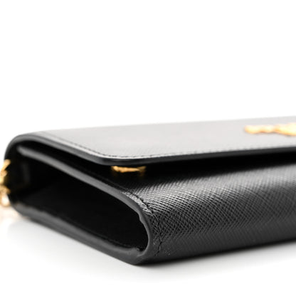 Prada Saffiano Wallet on Chain Black 9 of 10
