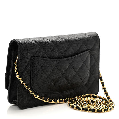 Chanel Caviar Quilted Wallet On Chain WOC Black 3 of 12