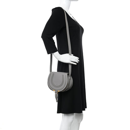 Chloe Calfskin Mini Marcie Round Crossbody Bag Grey 2 of 9
