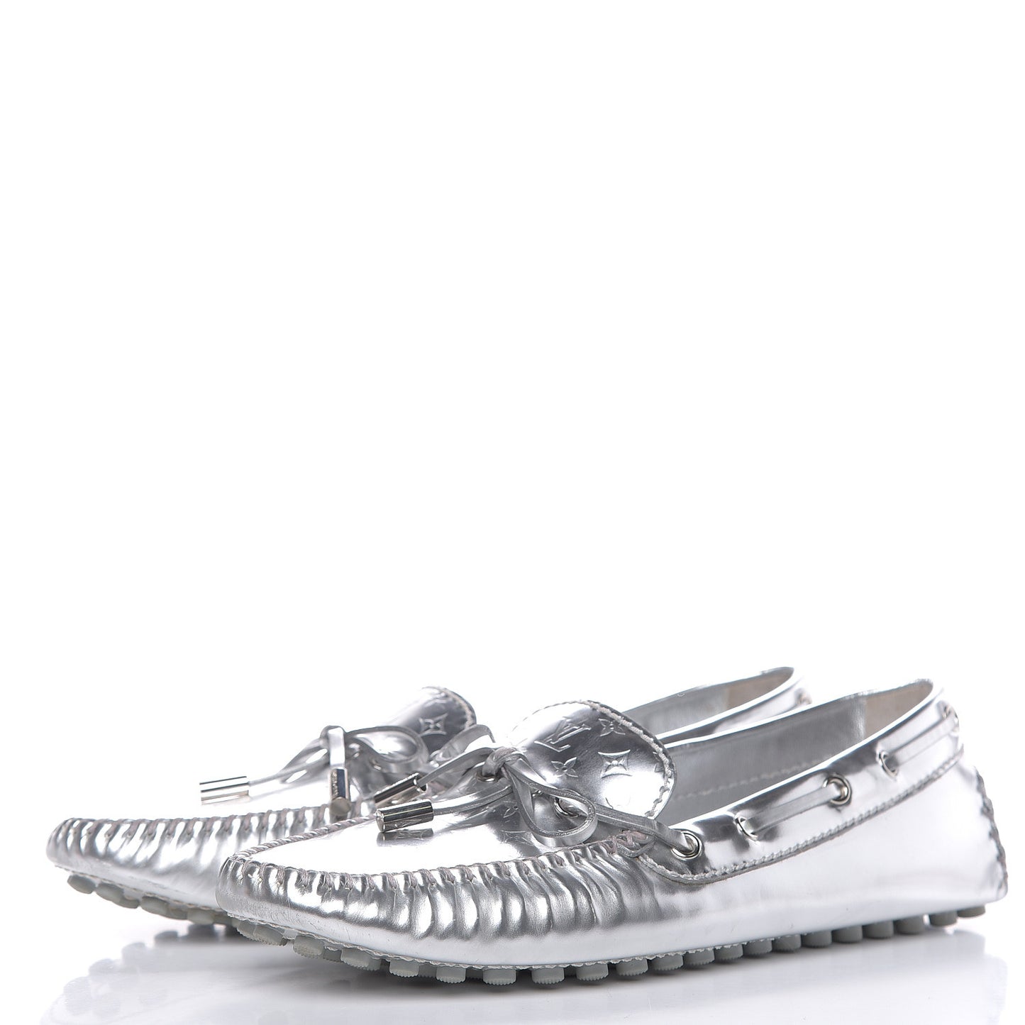 Calfskin Monogram Gloria Loafers 39 Silver