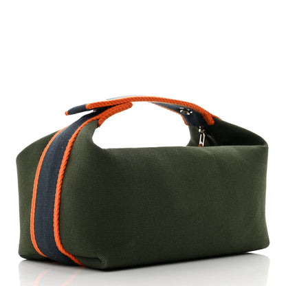Hermes Canvas Small Bride-A-Brac Pouch Vert Foret 3 of 6
