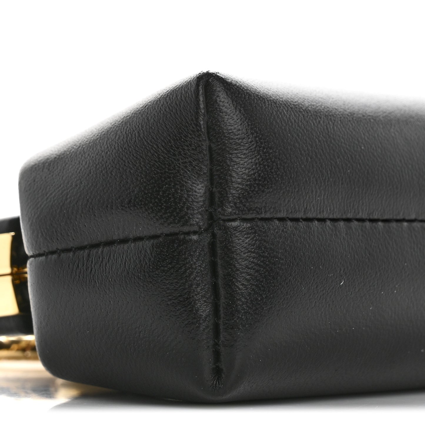 Shiny Nappa Nano Fendi First Bag Charm Black
