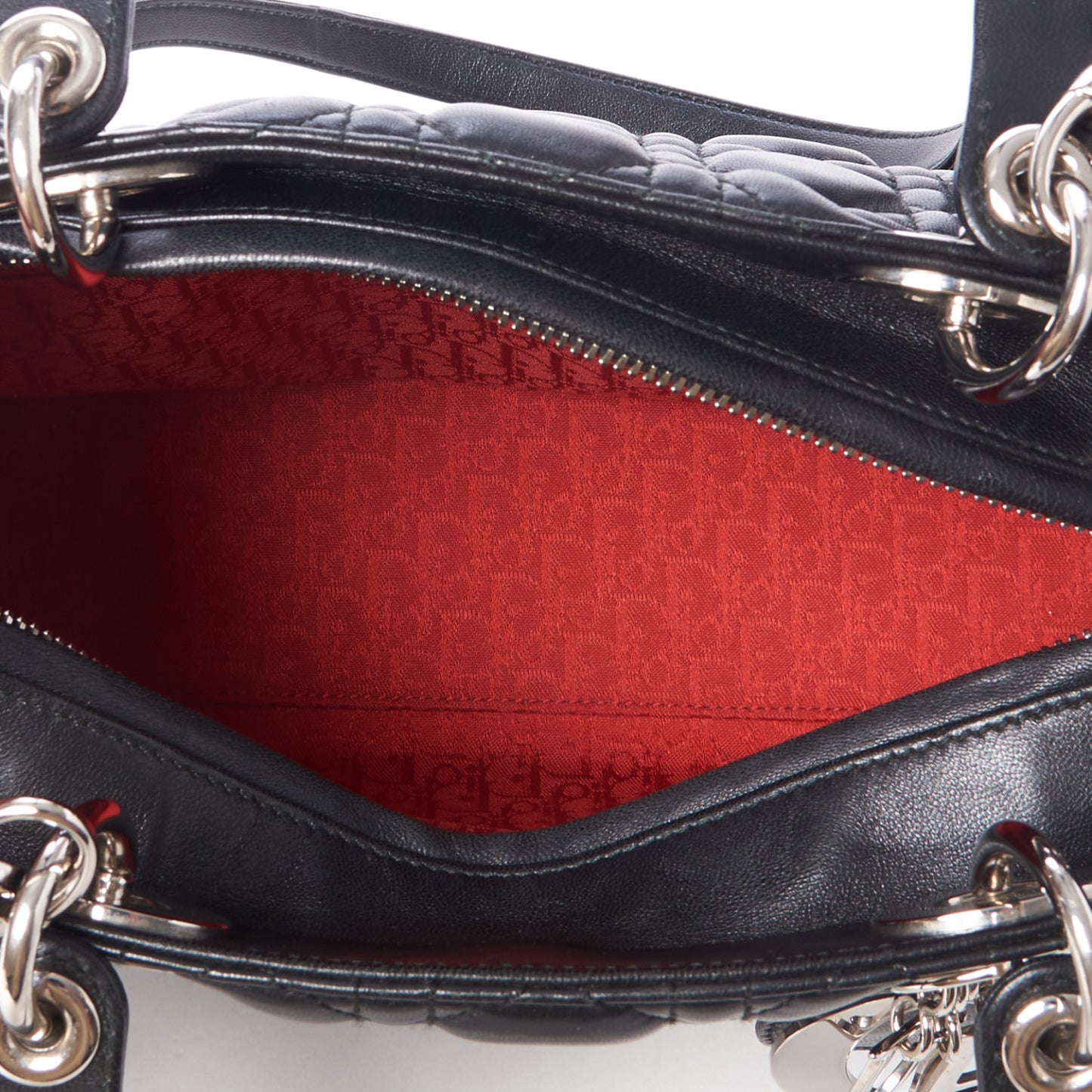 Lambskin Cannage Medium Lady Dior Black