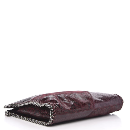 Stella McCartney Eco Python Croc Small Falabella Fold Over Tote Red 4 of 9