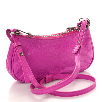 Balenciaga Agneau Arena Le Cagole Mini Purse With Chain Lipstick Pink 3 of 10