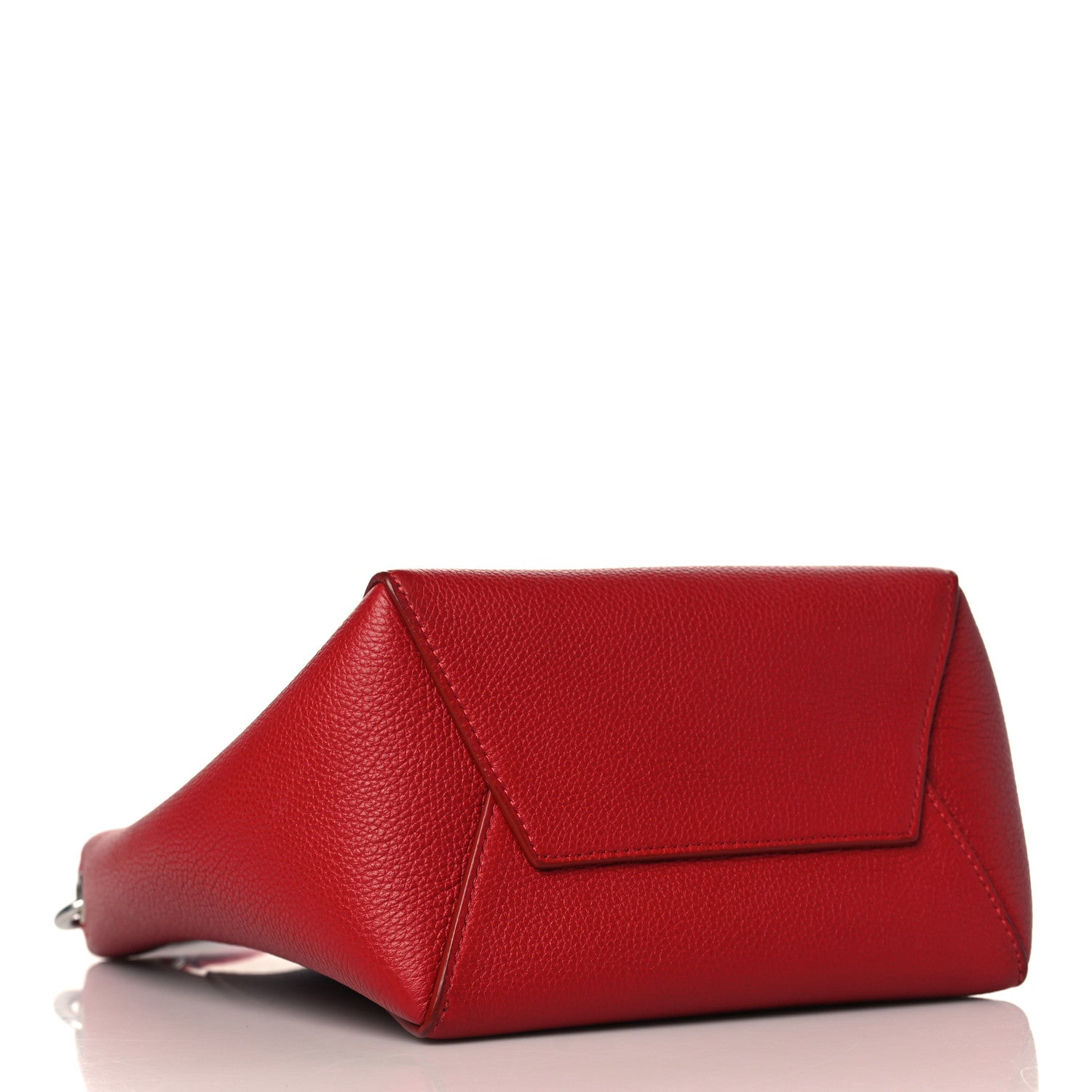 Celine Soft Grained Calfskin Small Sangle Bucket Bag Red 3 of 9