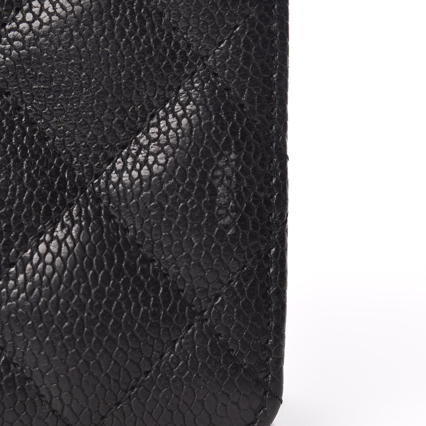Caviar Quilted Reissue Yen Wallet Black