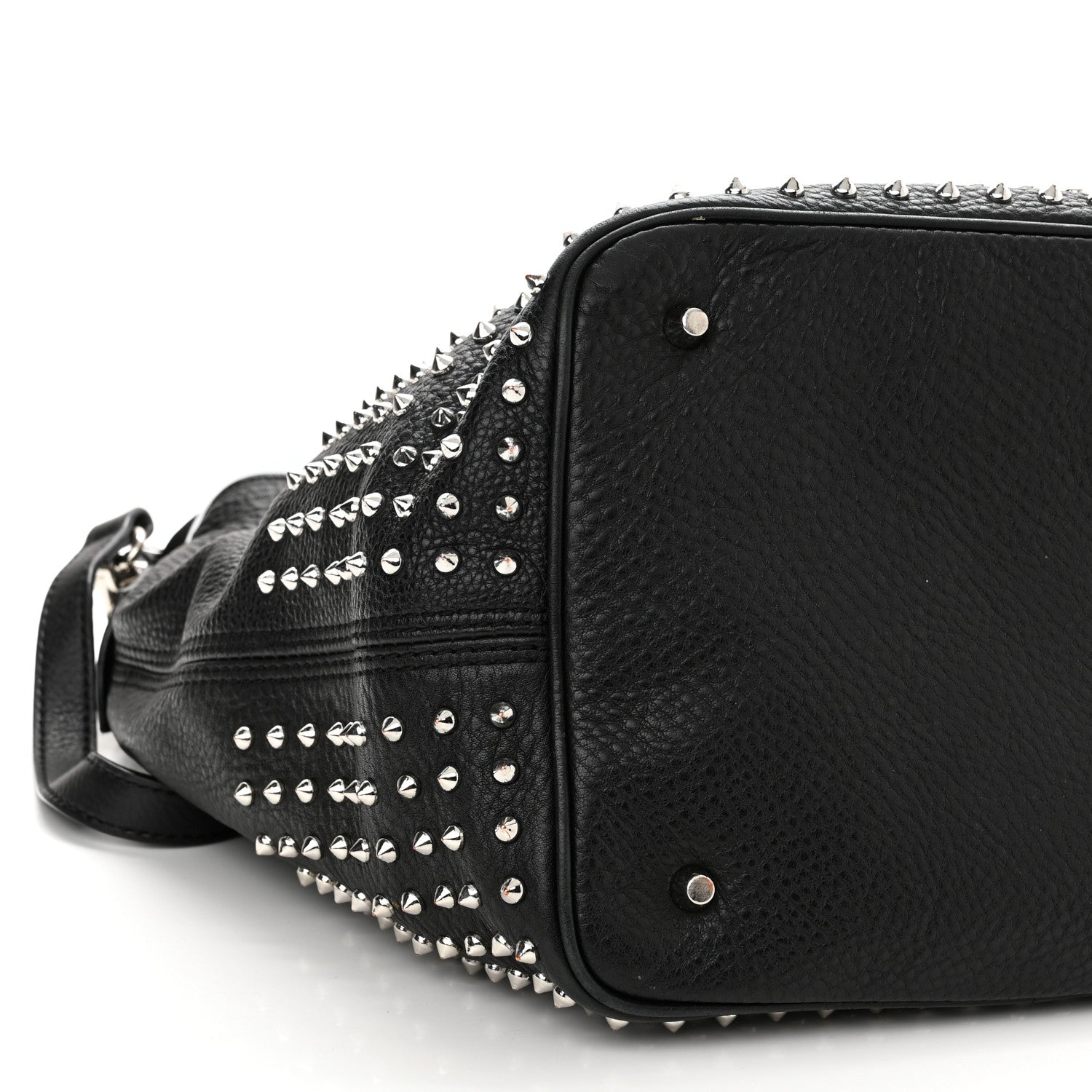 Burberry Calfskin Studded Medium Susanna Hobo Black 8 of 12