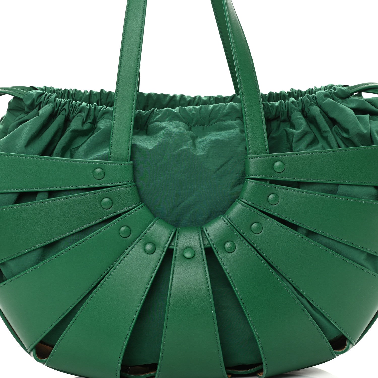 Bottega Veneta French Calfskin Shell Bag Racing Green 9 of 12