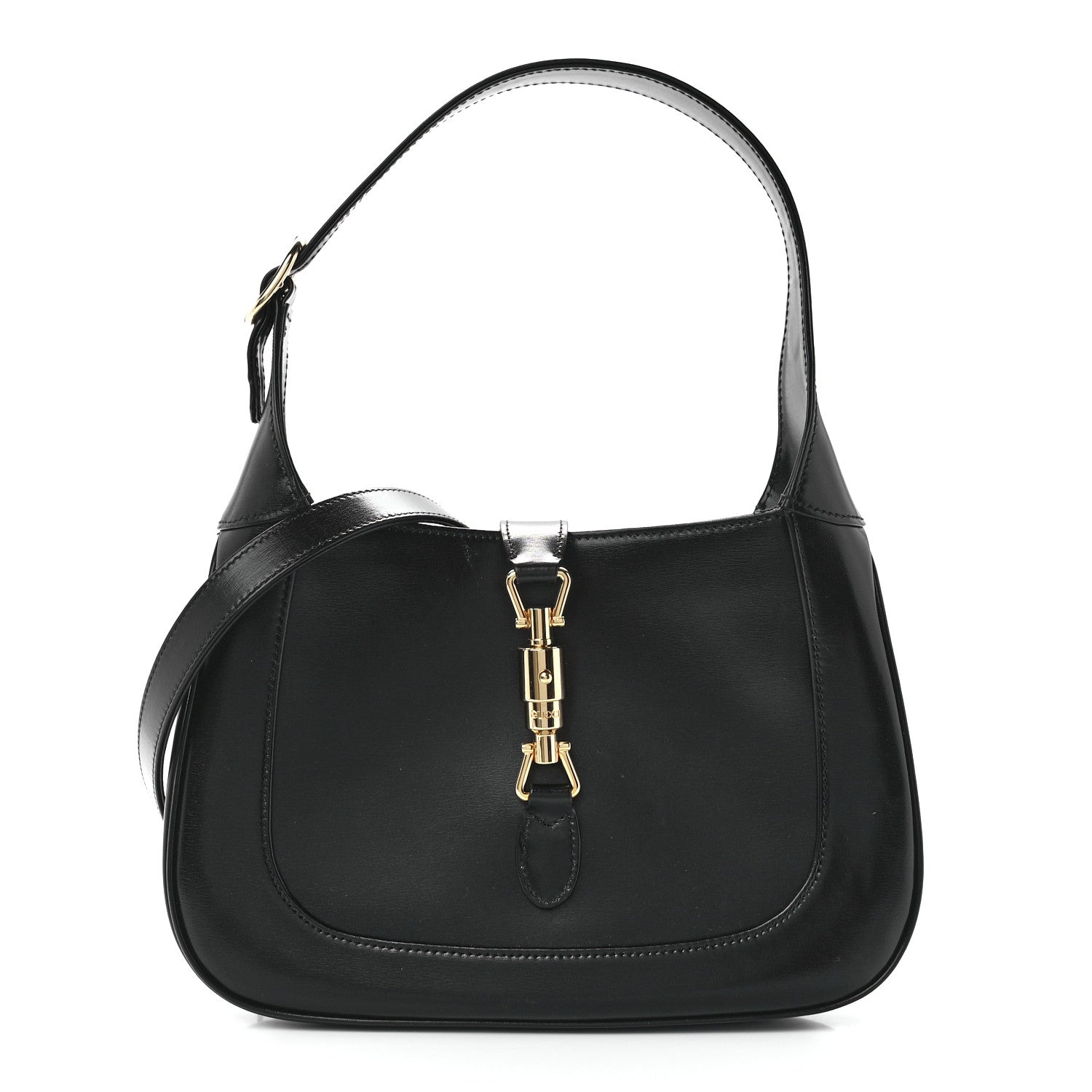 Gucci Boarded Dyana Lux Calfskin Small Jackie 1961 Hobo Black 1 of 12