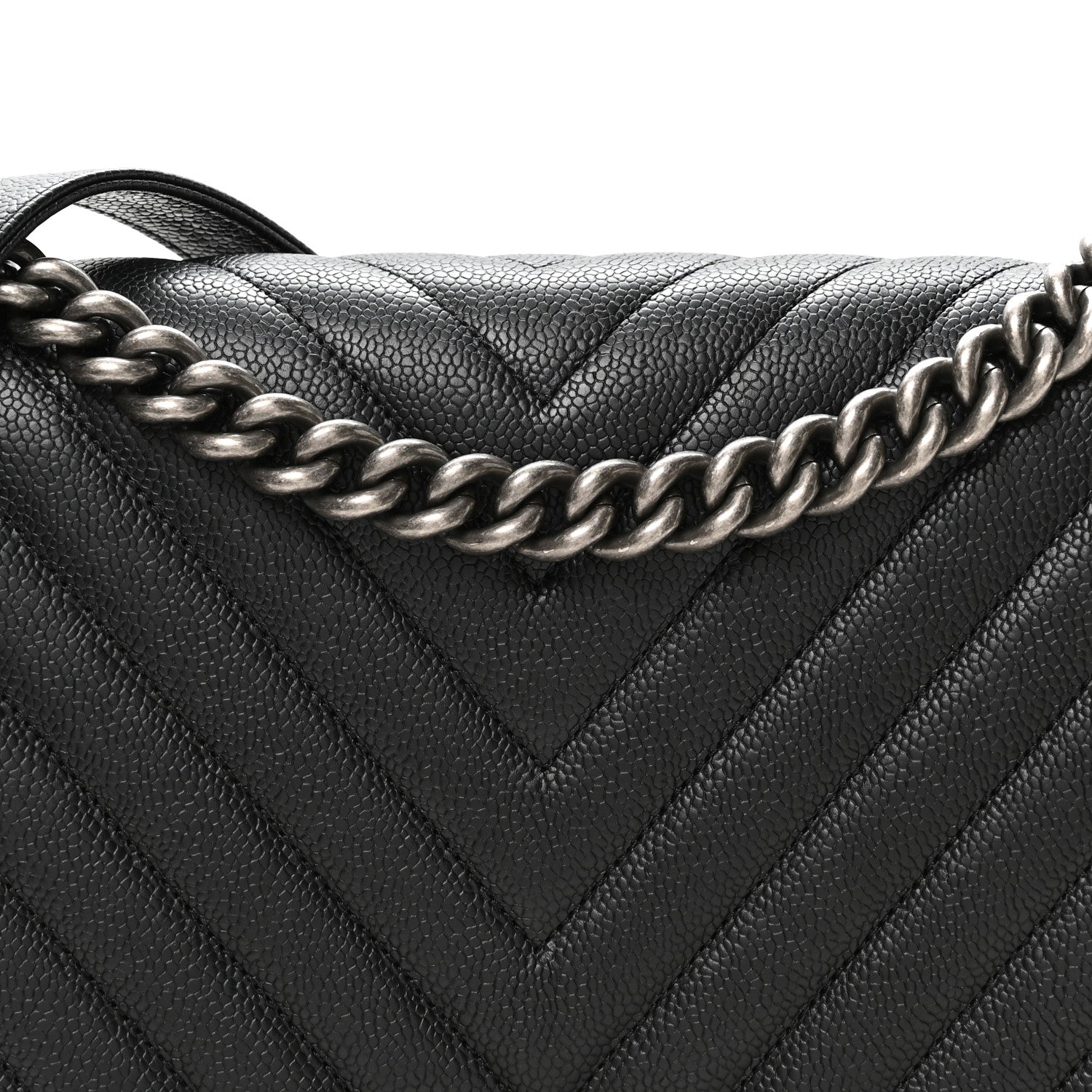 Chanel Calfskin Chevron Quilted New Medium Boy Flap Black 7 of 10