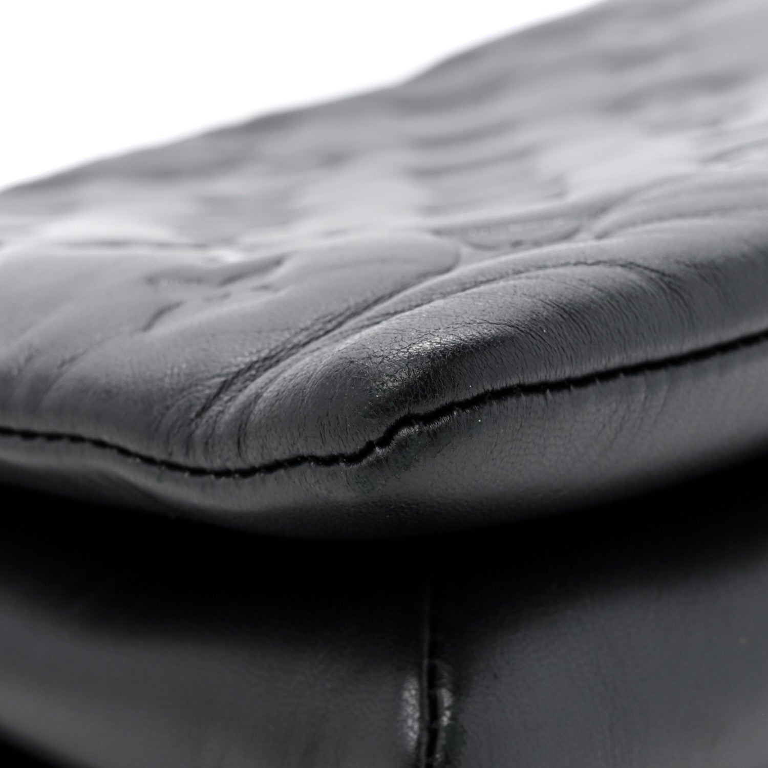 Louis Vuitton Lambskin Embossed Monogram Coussin PM Black 10 of 14