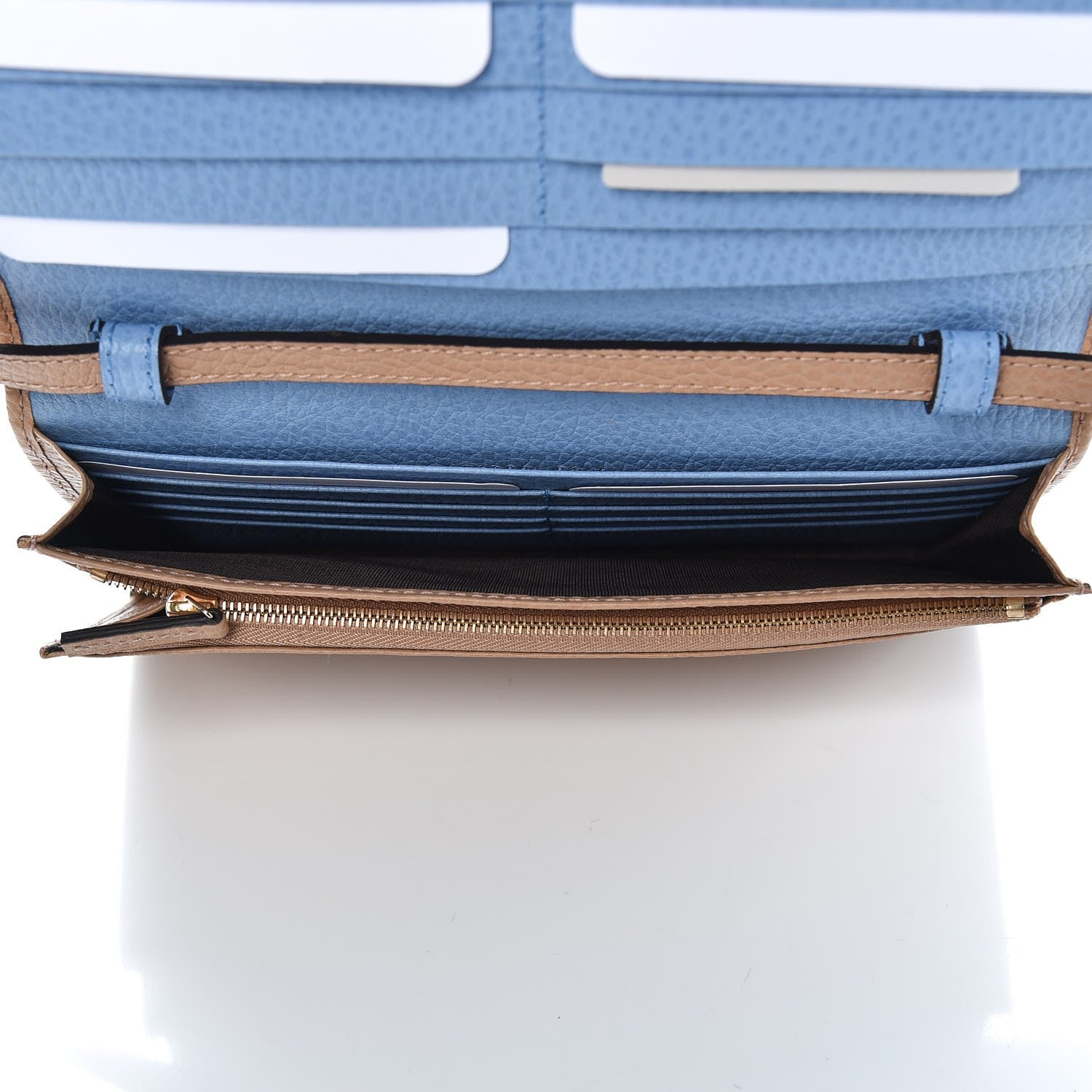 Gucci Dollar Calfskin Mini Swing Wallet Bag Camelia Mineral Blue 5 of 9