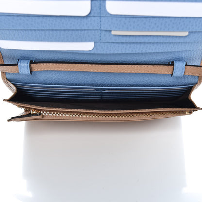 Gucci Dollar Calfskin Mini Swing Wallet Bag Camelia Mineral Blue 5 of 9