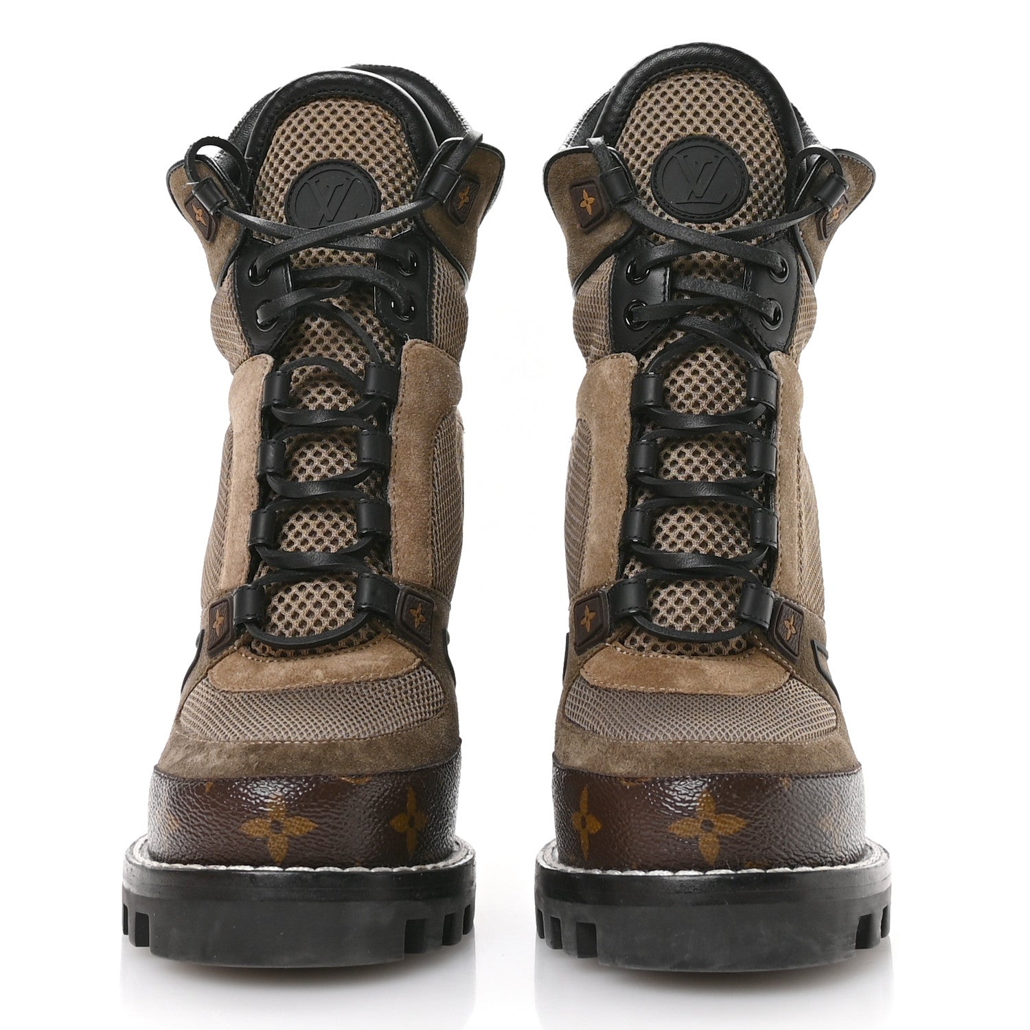 Louis Vuitton Suede Calfskin Monogram Star Trail Ankle Boots 38.5