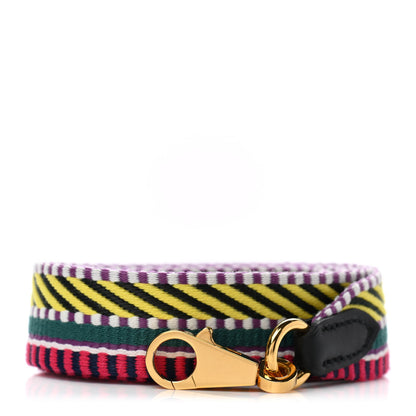 Hermes Toile Swift 25mm Sangle Cavale Shoulder Strap Multicolor Black 1 of 5