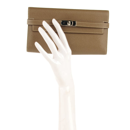 Hermes Epsom Kelly Longue Wallet Etoupe 2 of 11