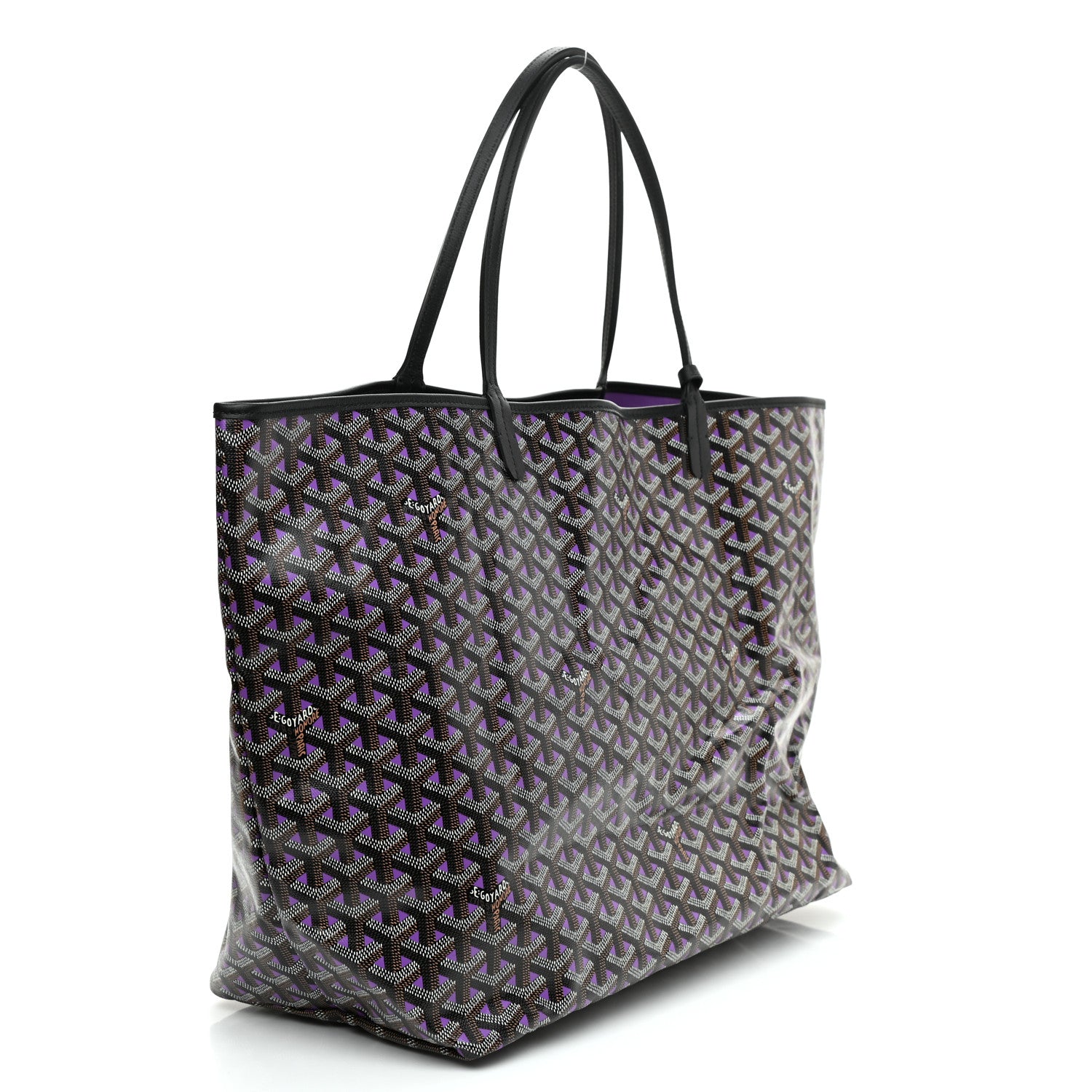 Goyard Goyardine Saint Louis Claire Voie GM Black Purple 4 of 11