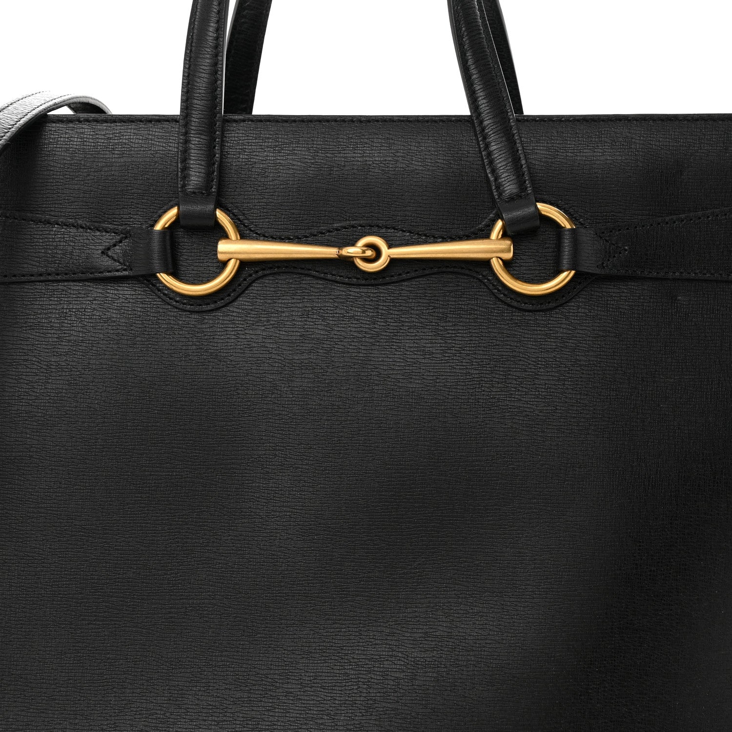 Gucci Textured Calfskin Large Bright Bit Tote Black 8 of 11