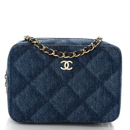 Chanel Printed Denim CC Camera Case Blue 1 of 10