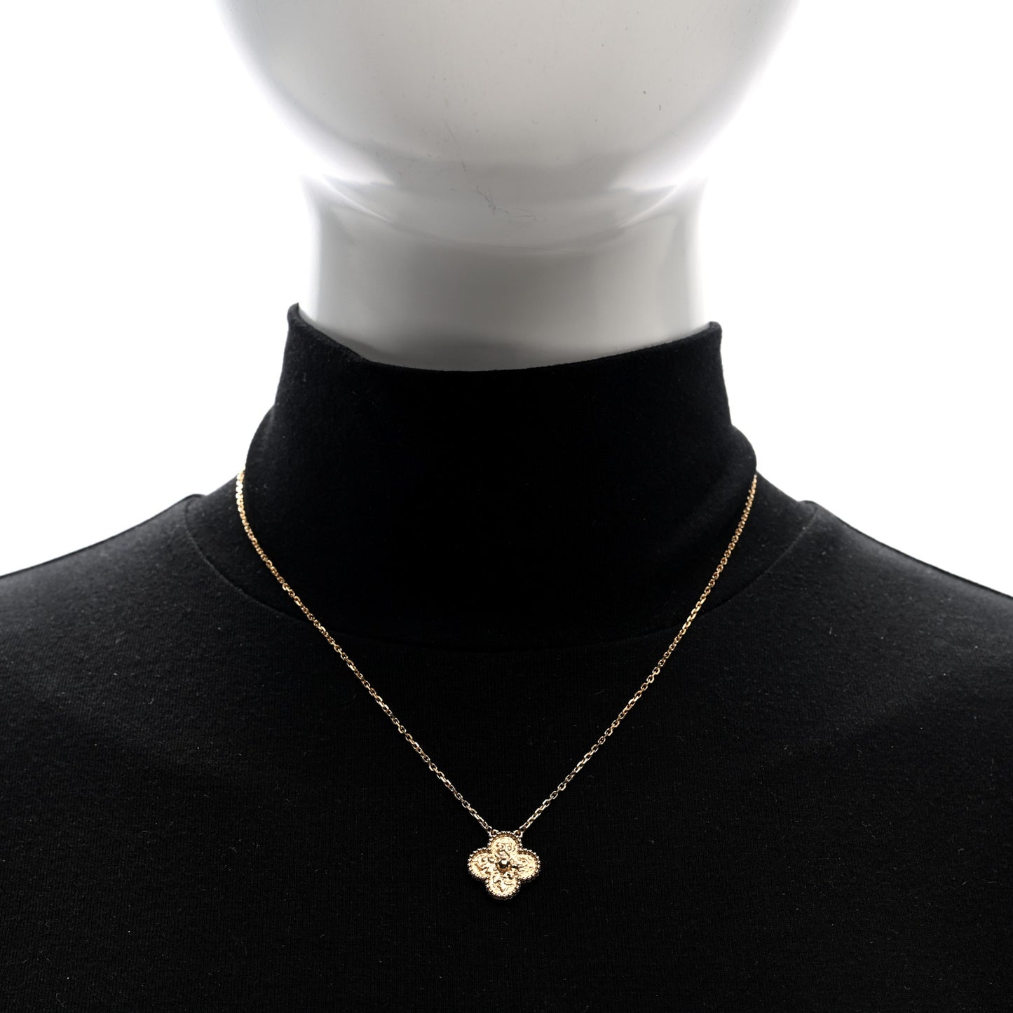 18K Yellow Gold Vintage Alhambra Pendant Necklace