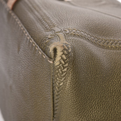 Fendi Calfskin Romano Selleria Large Villa Borghese Tote Green 8 of 10