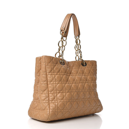 Christian Dior Lambskin Cannage Large Dior Soft Shopping Tote Beige 2 of 16