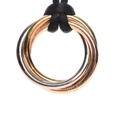 Cartier 18K Pink Yellow White Gold Trinity Cord Necklace 4 of 9
