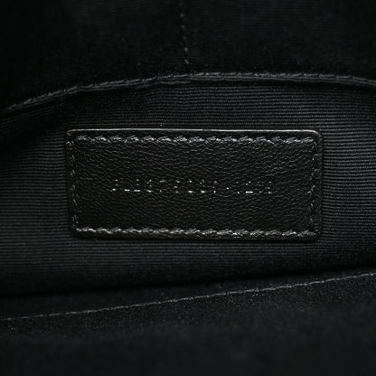 Saint Laurent Calfskin Matelasse Chevron Monogram A5 Wristlet Black 7 of 9