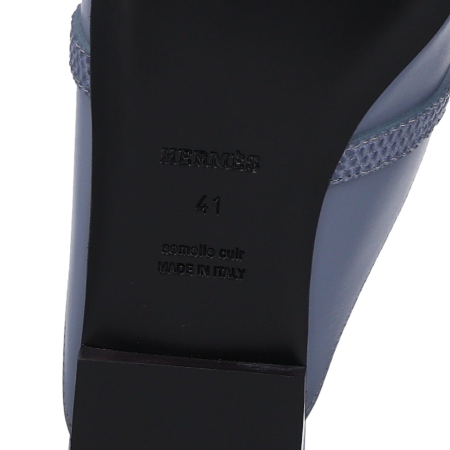 Lizard Calfskin Oz Mules 41 Bleu Grignon