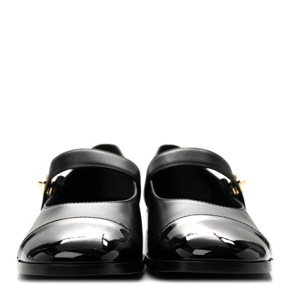Chanel Calfskin Patent Mary Janes Flats 41 Black 3 of 11