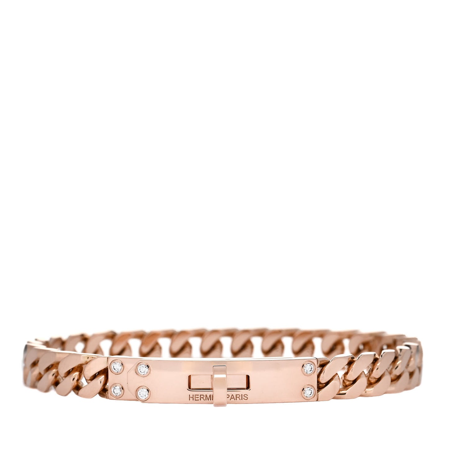 18K Rose Gold Diamond PM Kelly Chaine Bracelet SH