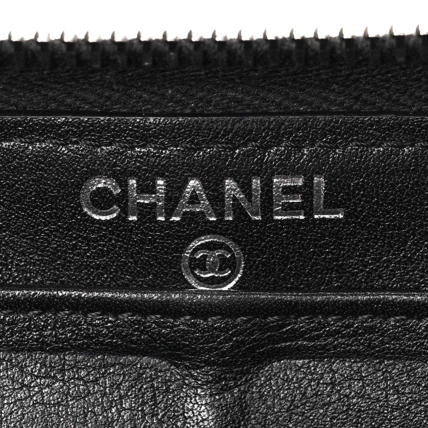 Chanel Patent Quilted Zip Around Wallet Black 7 of 7