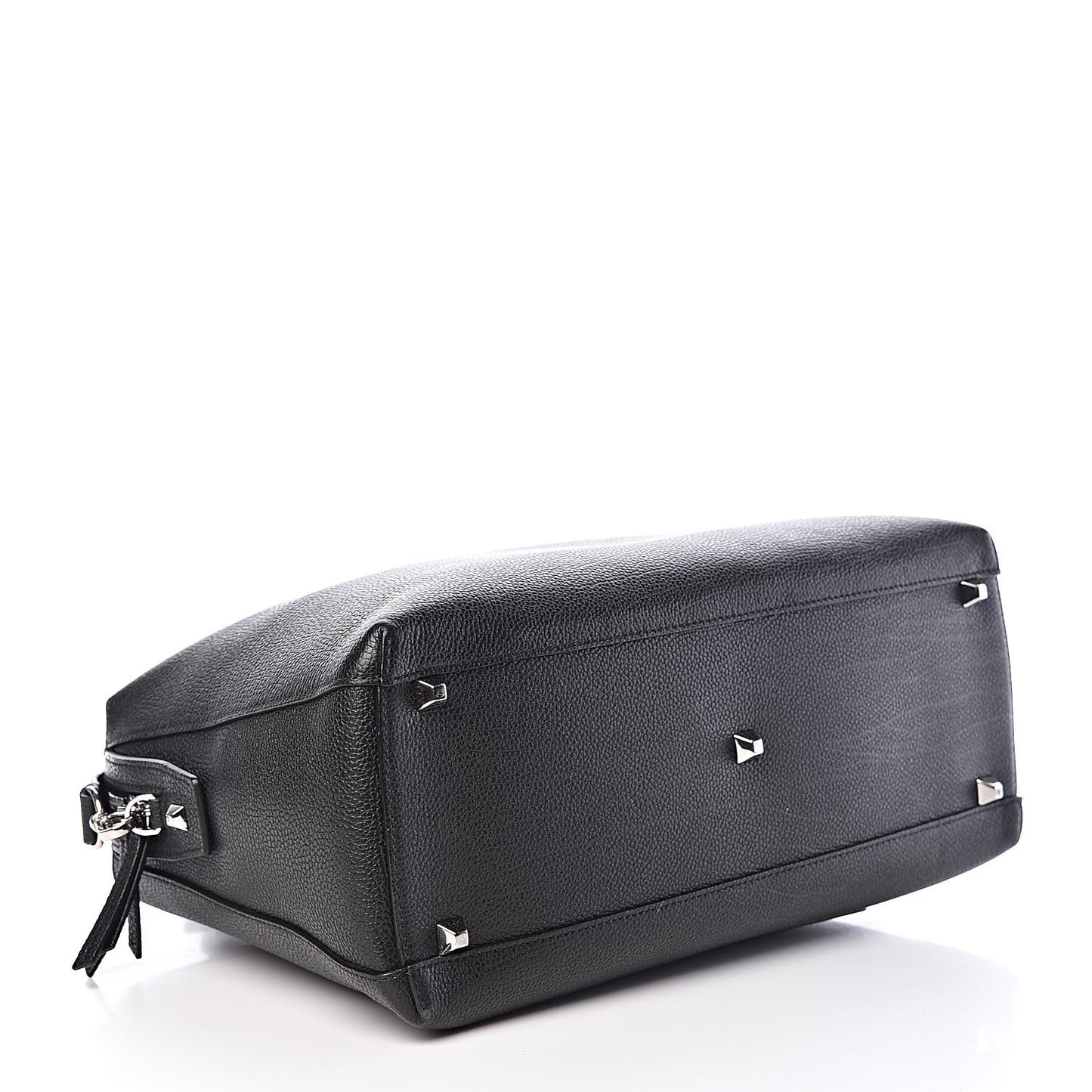 Grained Calfskin Large Ella Boston Black