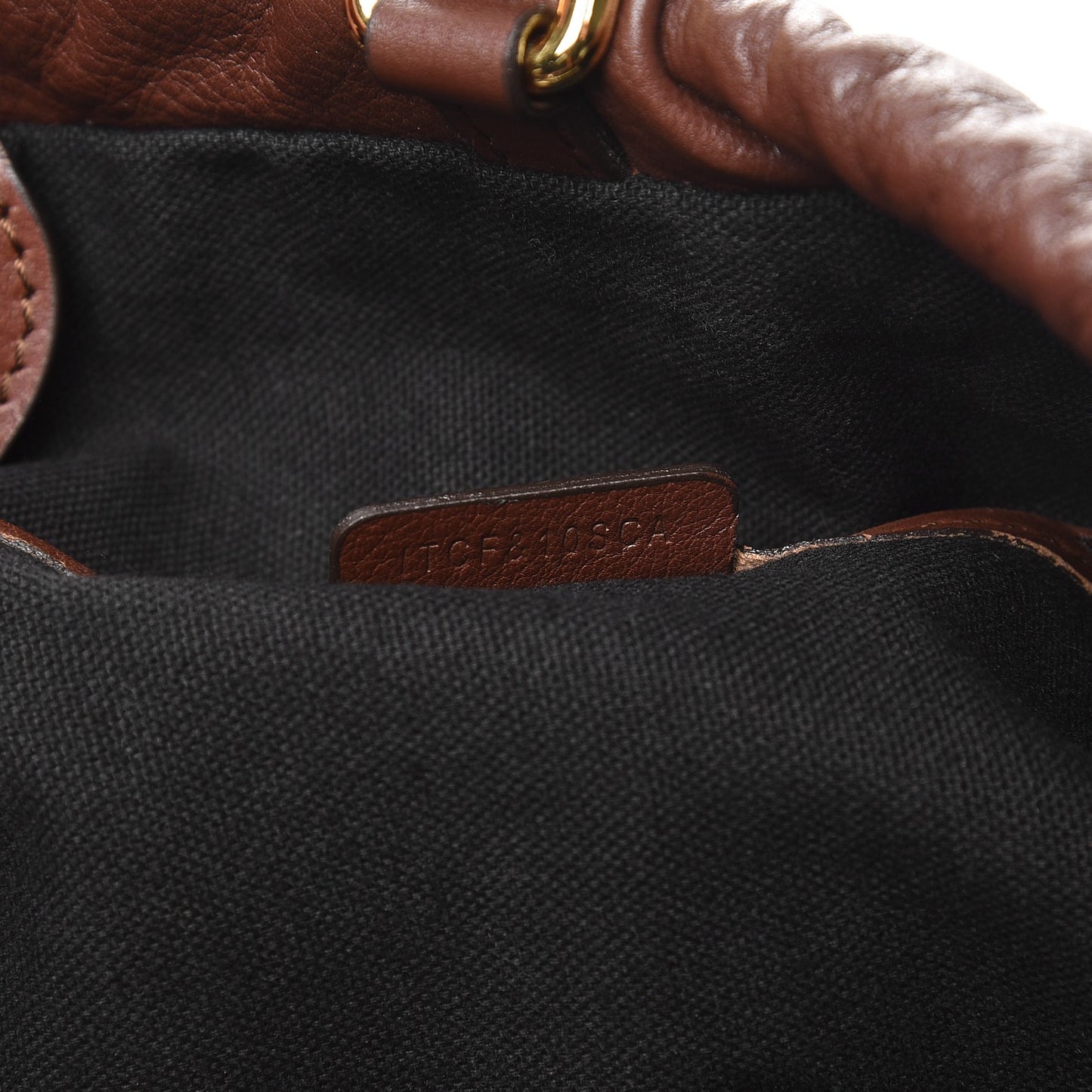 Soft Calfskin House Check Big Crush Tote Brown Ochre