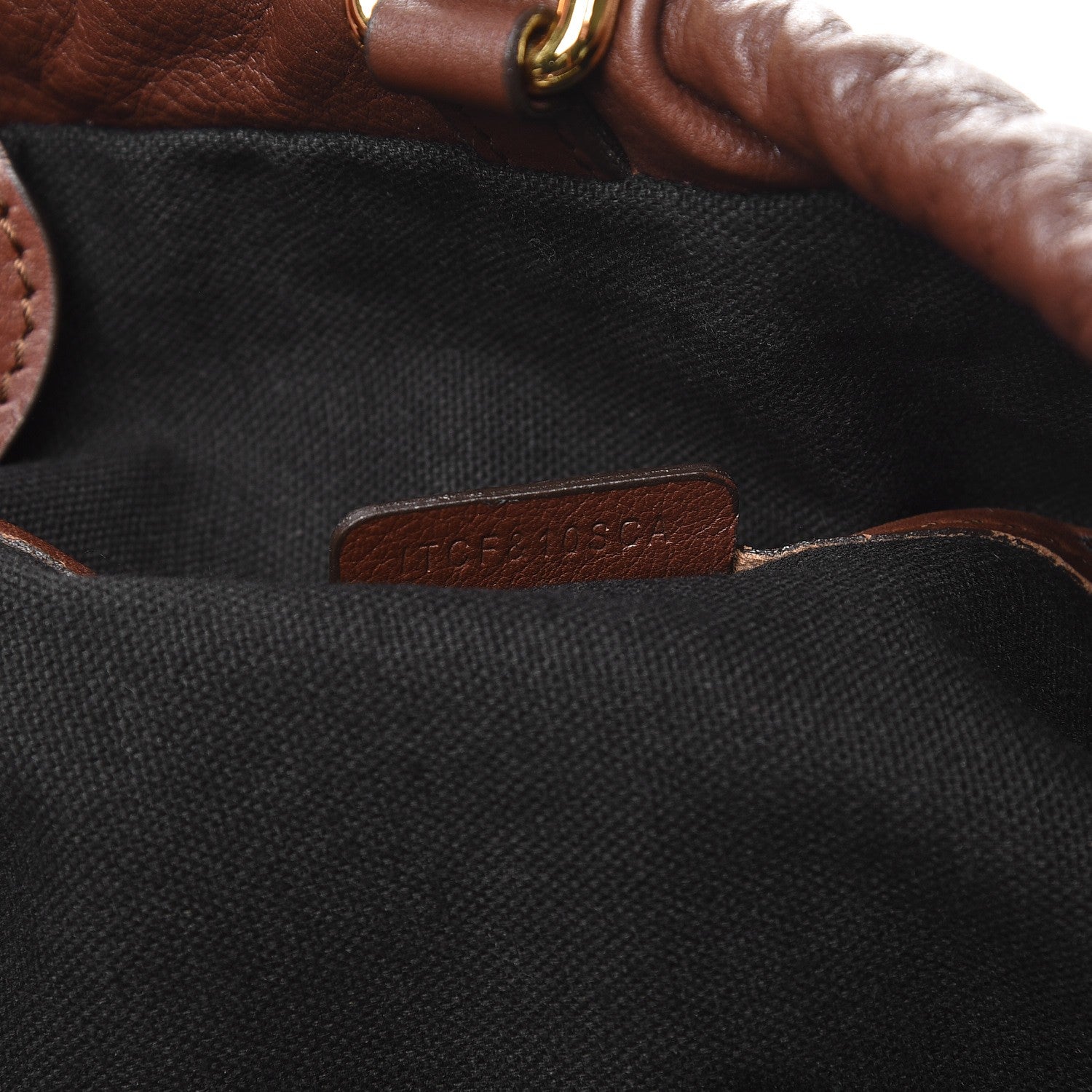 Burberry Soft Calfskin House Check Big Crush Tote Brown Ochre 9 of 11