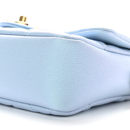 Chanel Iridescent Caviar Quilted Mini My Perfect Flap Light Blue 9 of 9