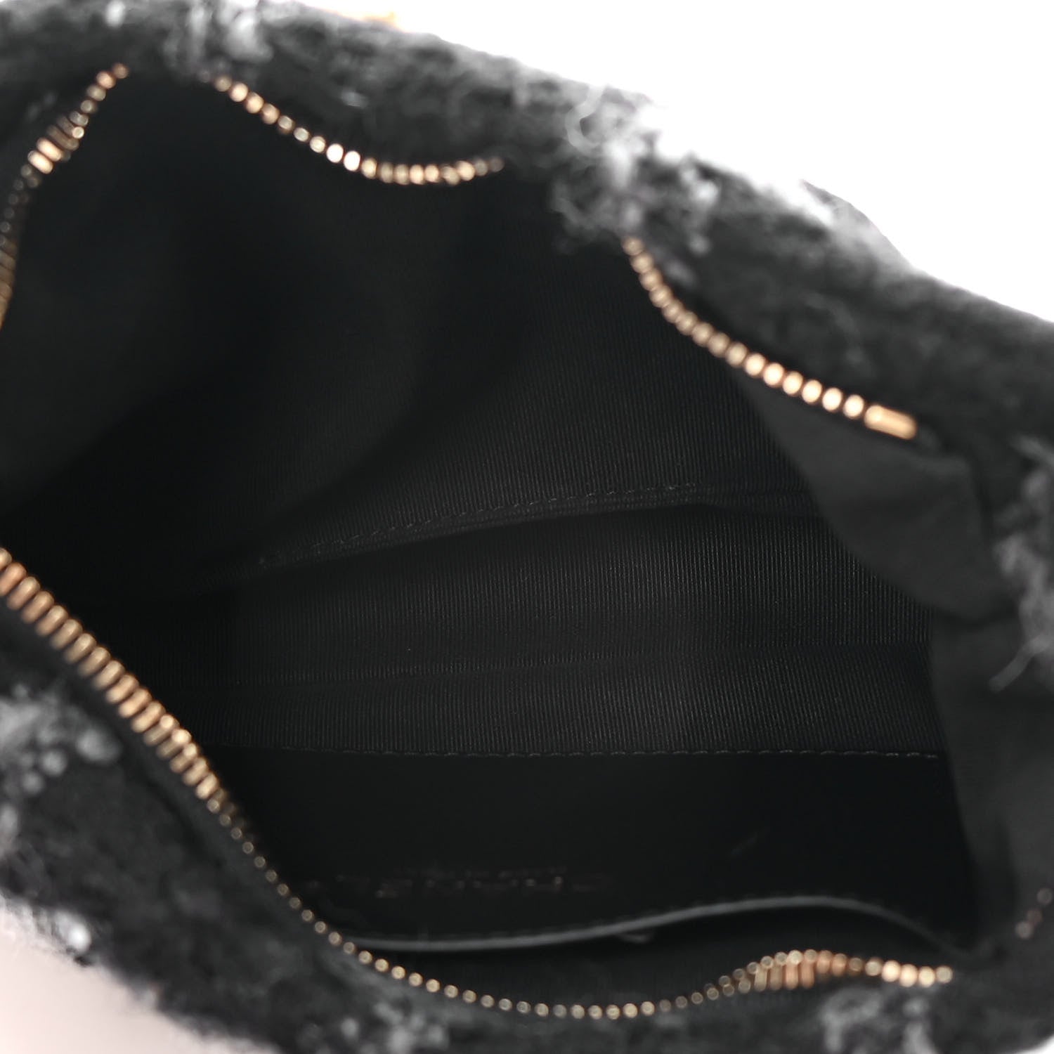 Chanel Cashmere Tweed Quilted CC Links Hobo Black Grey 5 of 12