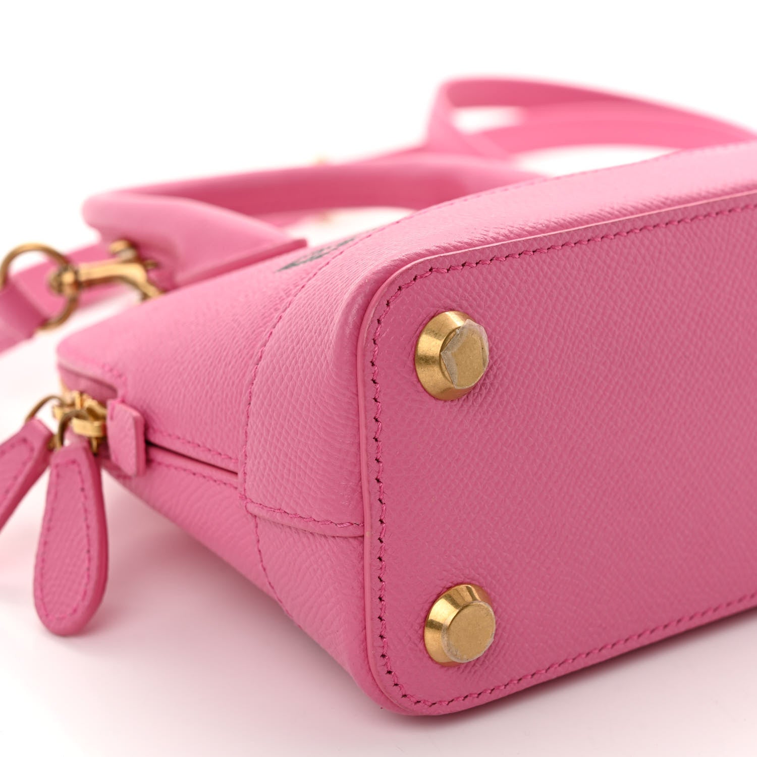 Balenciaga Signature Grained Calfskin Logo XXS Ville Top Handle Bag Rose Bubblegum Black 8 of 10