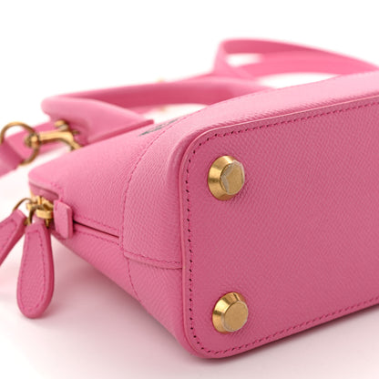 Balenciaga Signature Grained Calfskin Logo XXS Ville Top Handle Bag Rose Bubblegum Black 8 of 10