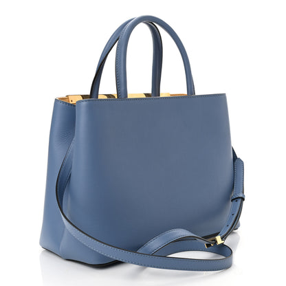 Fendi Vitello Dolce Century Petite 2Jours Tote Blue 2 of 9