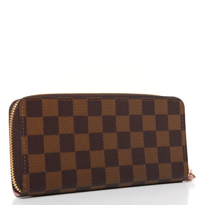 Louis Vuitton Damier Ebene Clemence Wallet Rose Ballerine 3 of 7