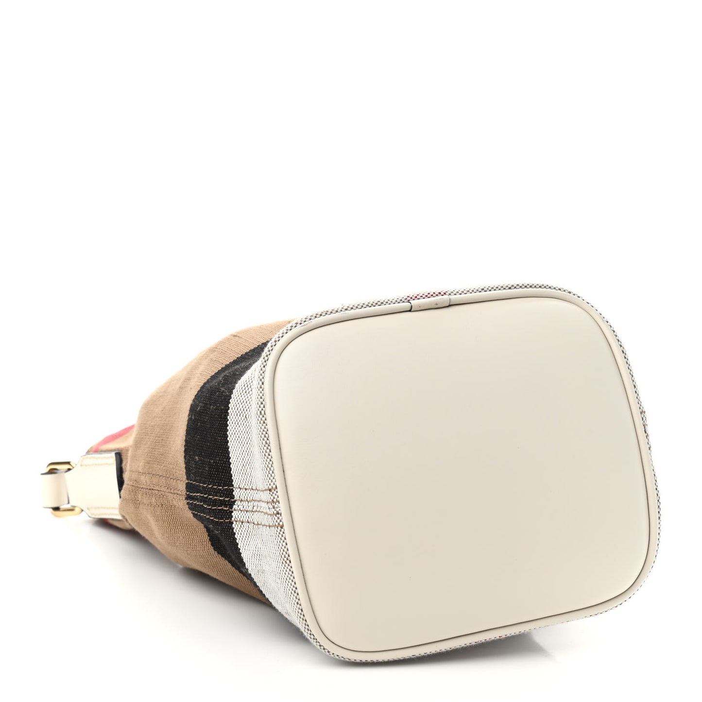 Canvas Mega Check Mini Ashby Tassel Crossbody White