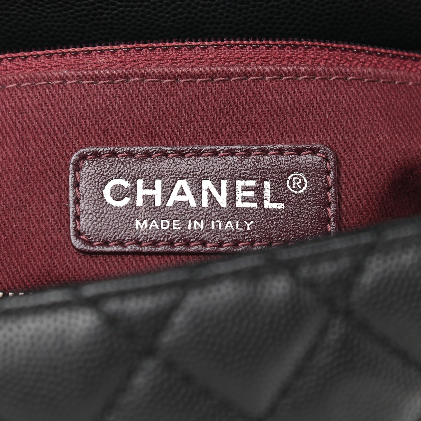 Caviar Quilted Medium Coco Handle Flap Black